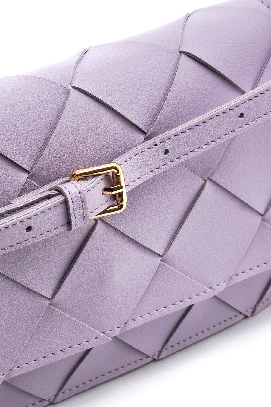 Women's Lilac Braided Crossbody Bag