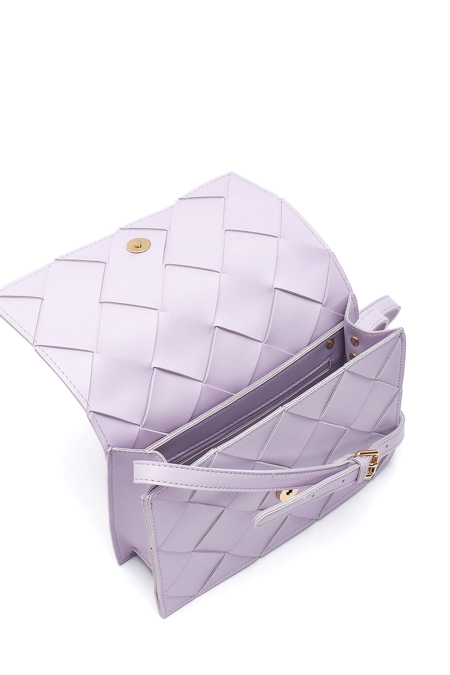 Women's Lilac Braided Crossbody Bag