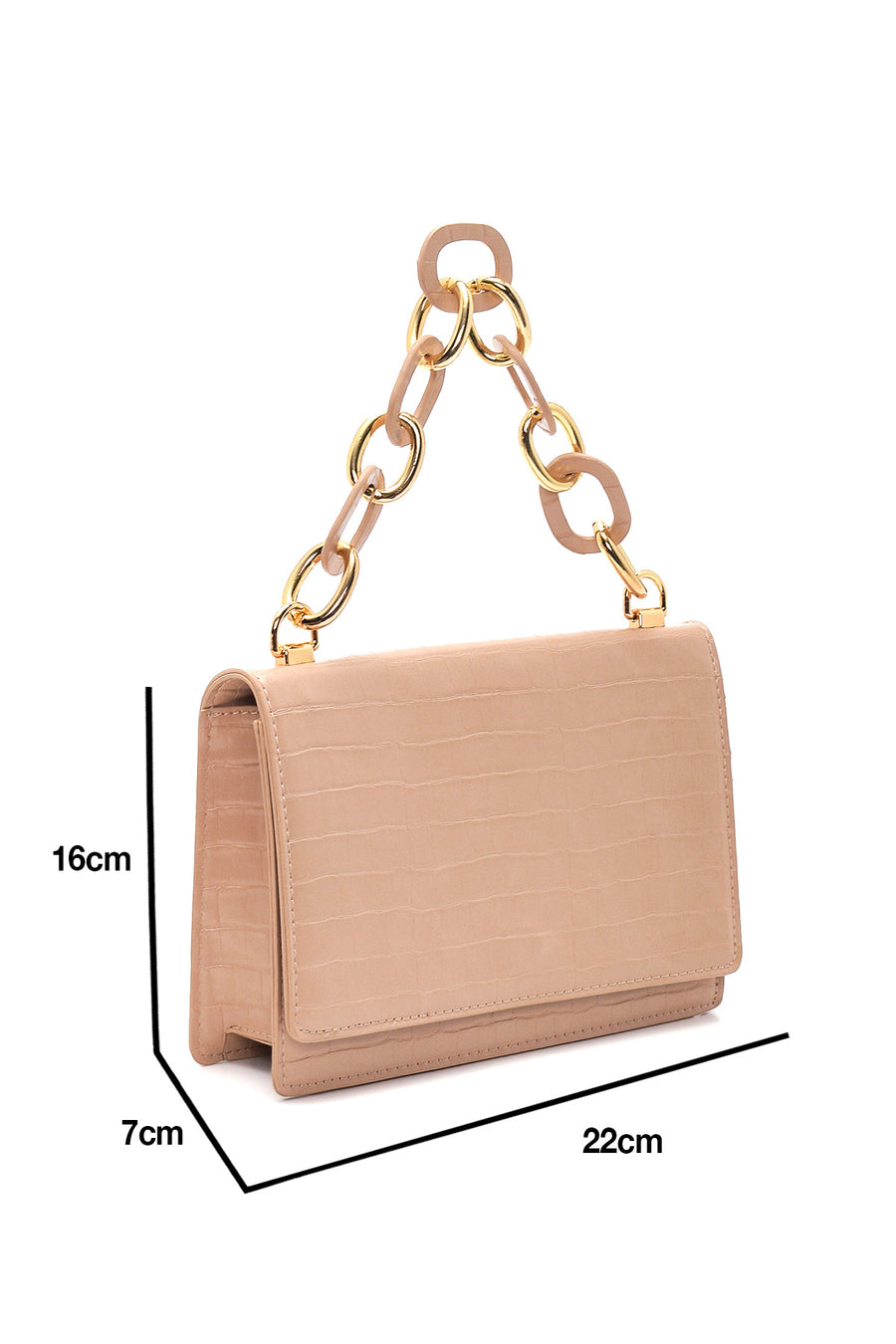 Women's Beige Crocodile Handbag