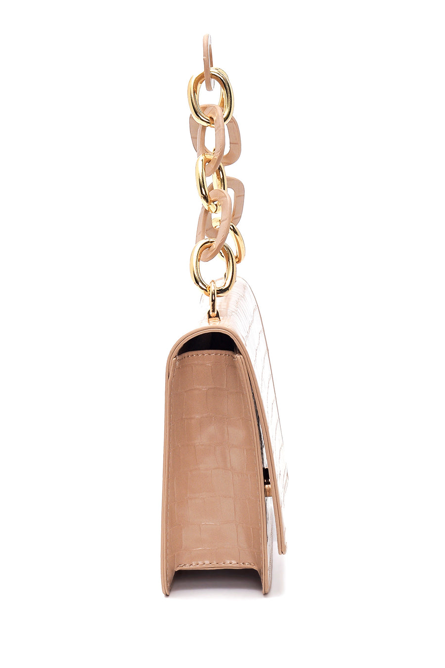 Women's Beige Crocodile Handbag