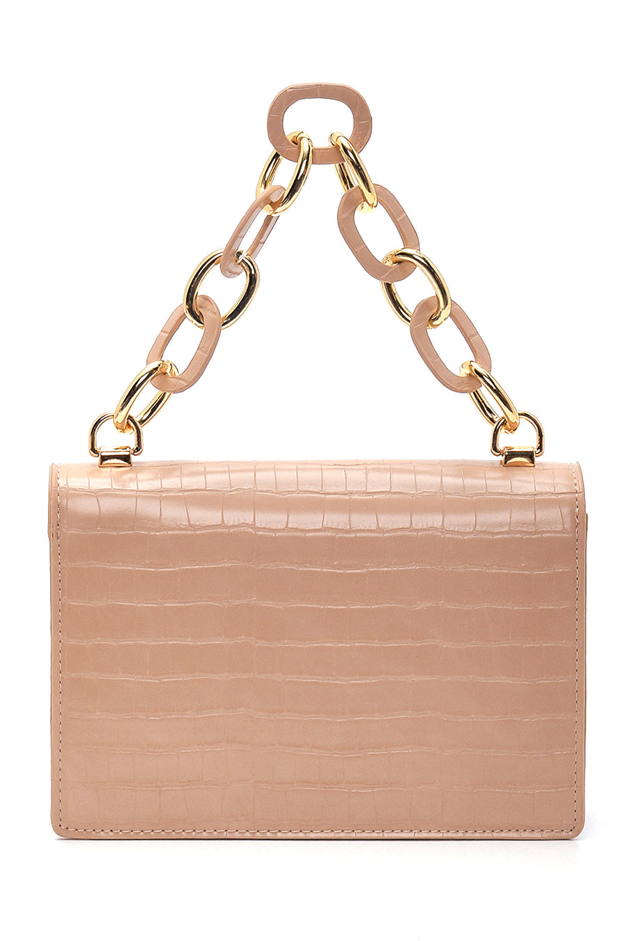Women's Beige Crocodile Handbag