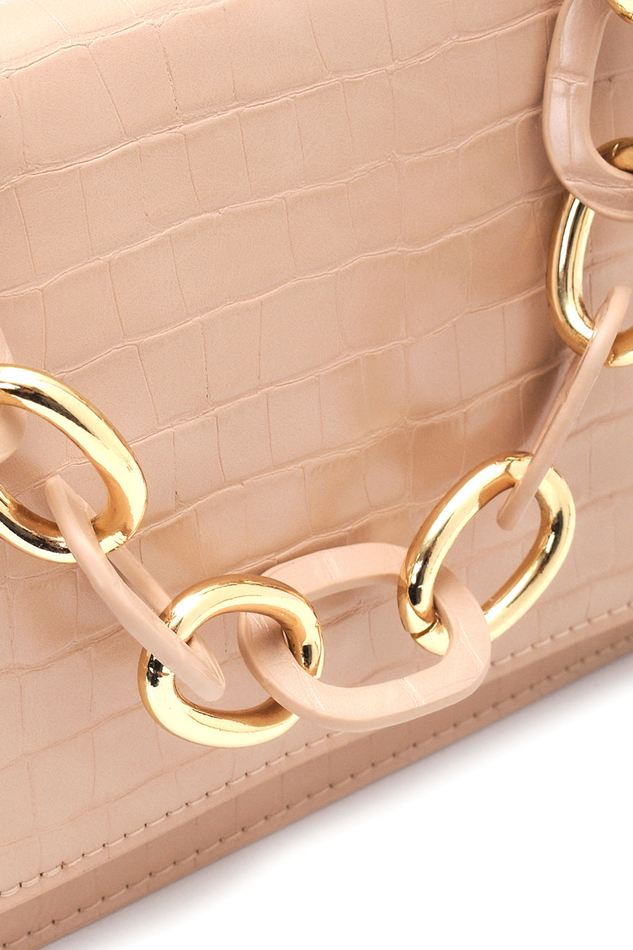 Women's Beige Crocodile Handbag