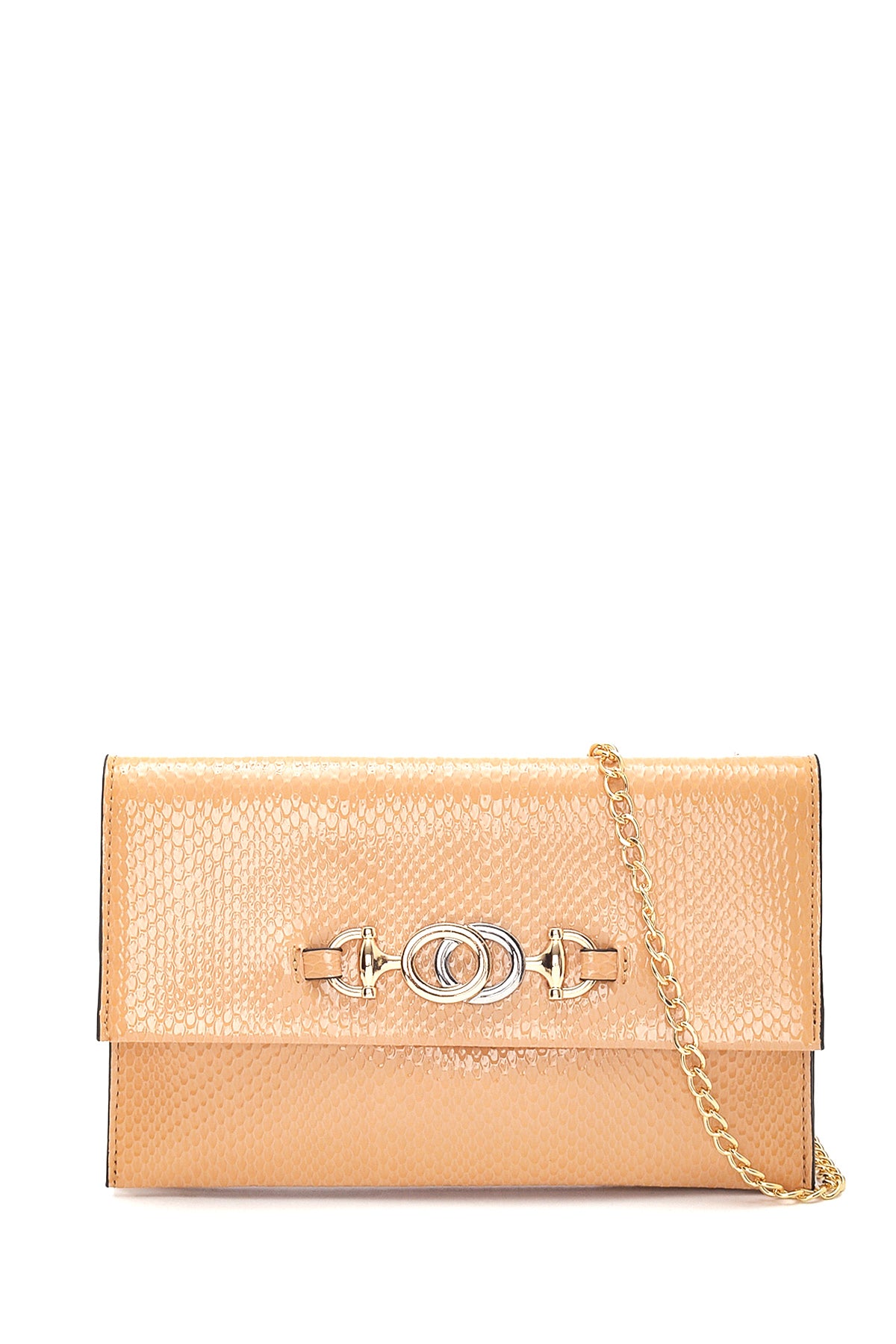 Women's Gold Printed Portfolio 22SBD293626 | Derimod