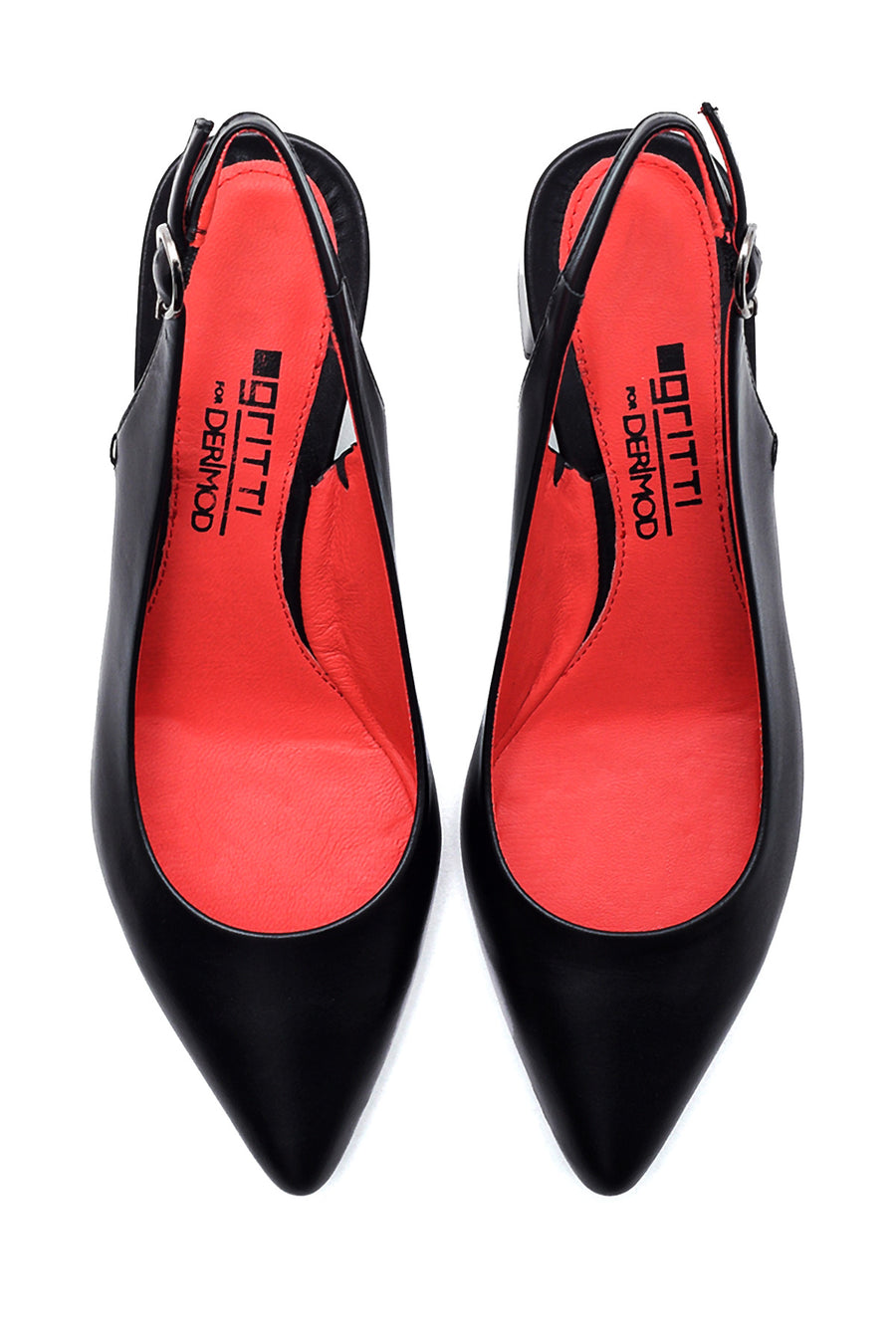 Women's Leather Gritti For Derimod Heeled Shoes