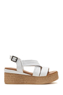 Women's Leather Wedge Heel Sandals | Derimod