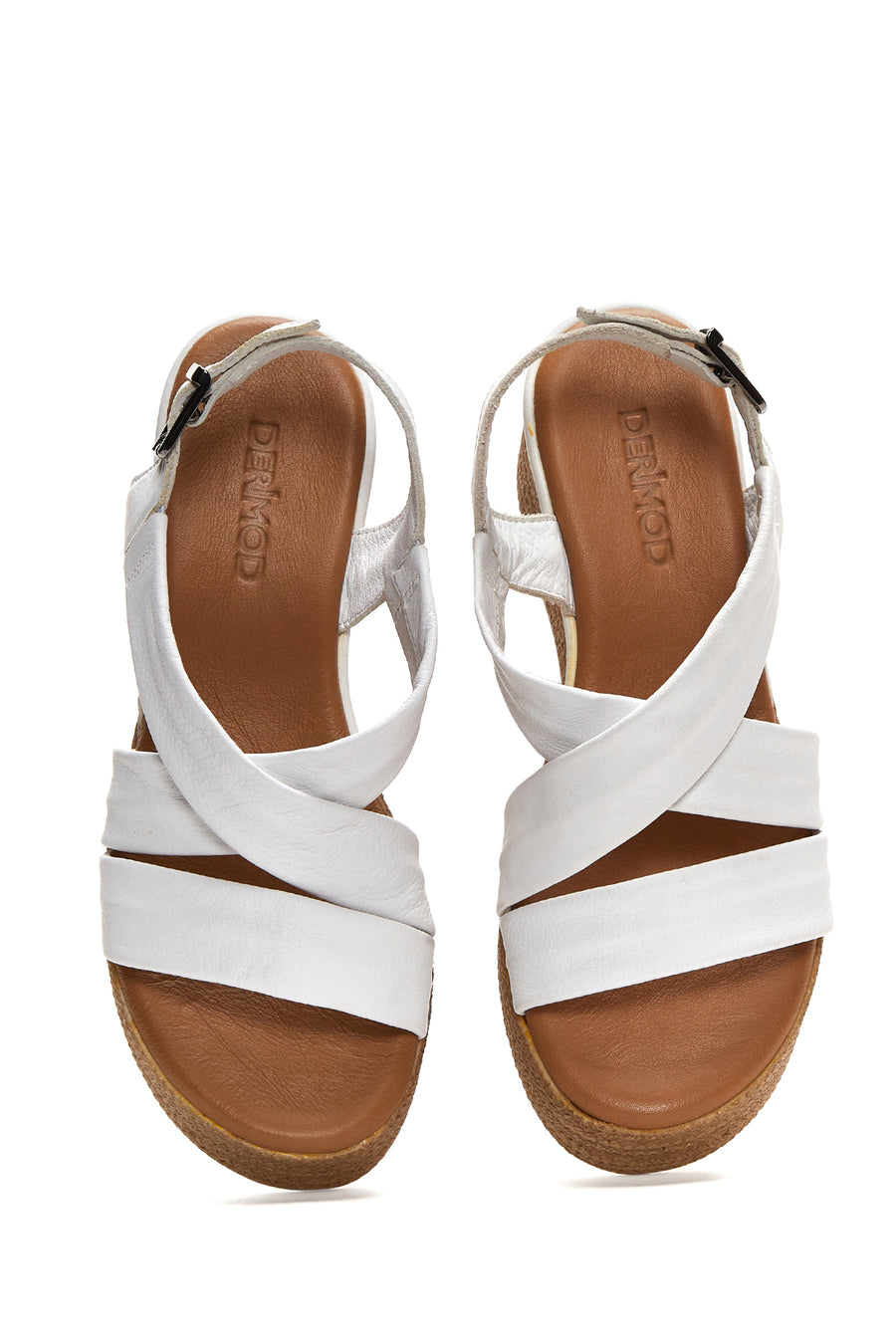 Women's Leather Wedge Heel Sandals