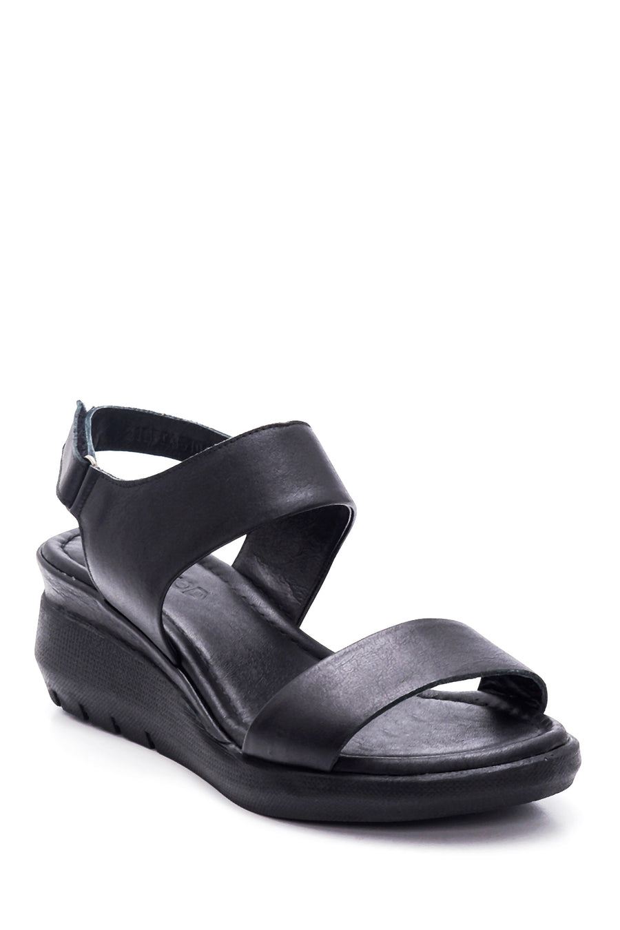 Women's Leather Comfort Wedge Heel Sandals