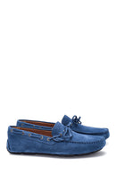 Erkek Mavi Süet Deri Casual Loafer | Derimod