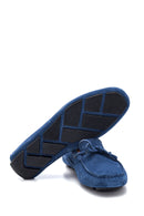 Erkek Mavi Süet Deri Casual Loafer | Derimod