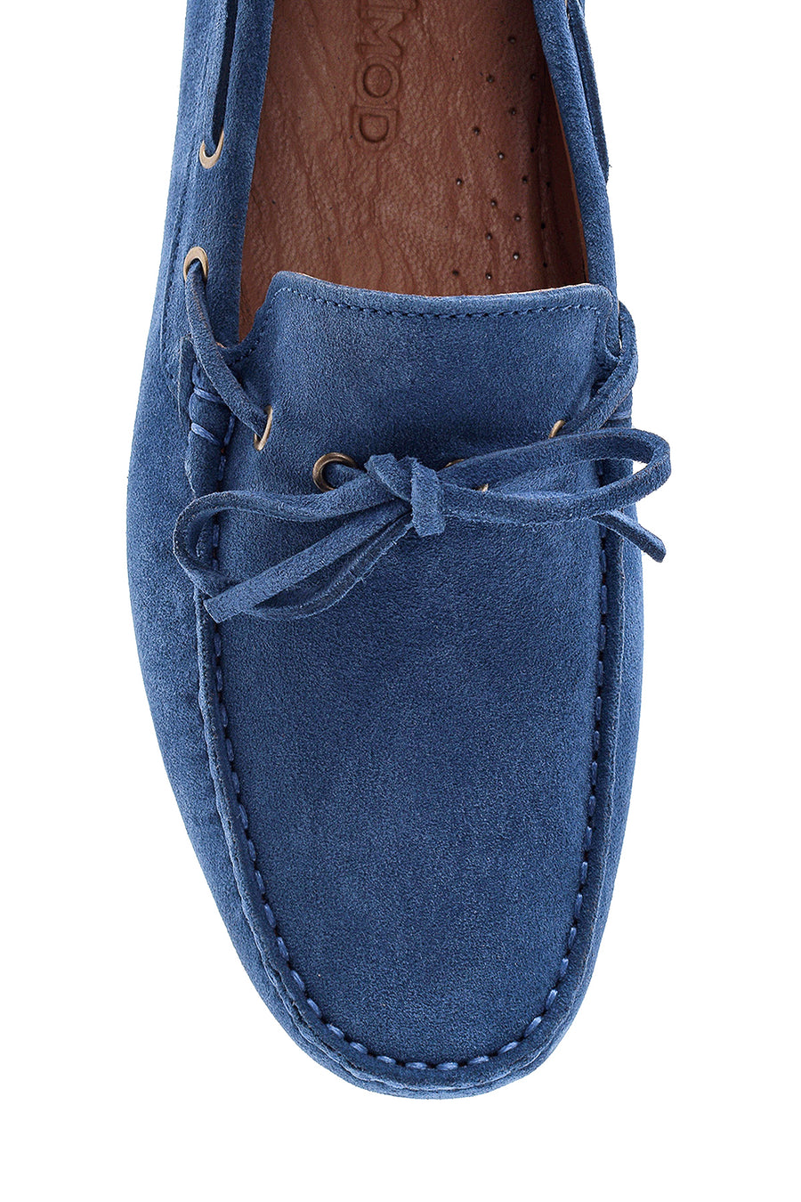 Erkek Mavi Süet Deri Casual Loafer