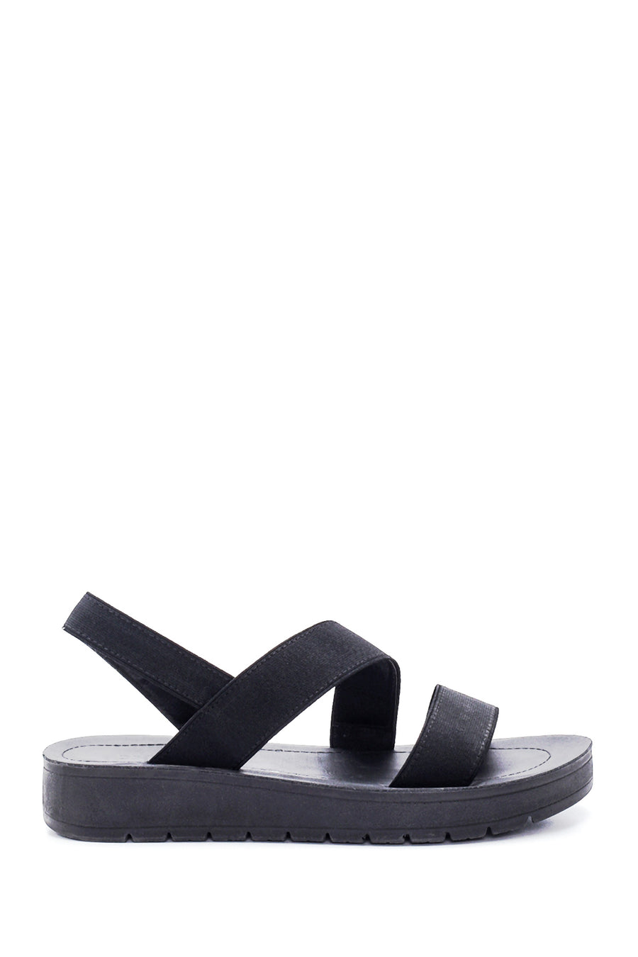 Women's Black Casual Flat Sandals 22SFE46306F | Derimod