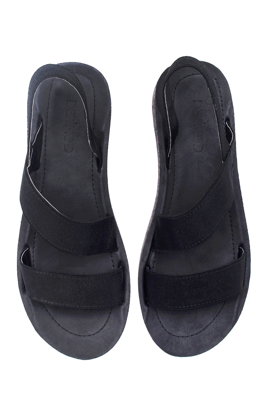 Women's Black Casual Flat Sandals