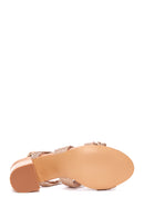 Women's Patterned Heeled Sandals | Derimod