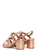 Women's Patterned Heeled Sandals | Derimod