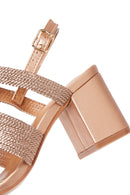 Women's Patterned Heeled Sandals | Derimod