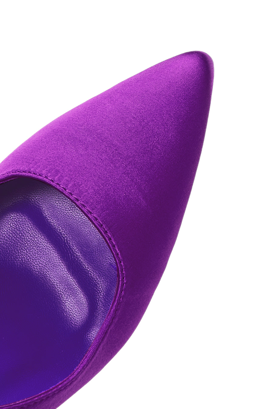 Women's Purple Ankle Strap Satin Heeled Shoes