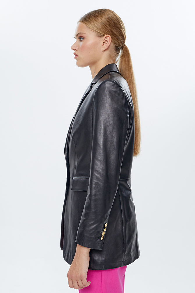 Dalida Women's Black Leather Jacket