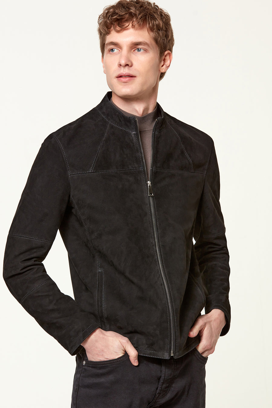 Neymar Men's Black Suede Leather Jacket
