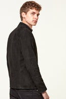 Neymar Men's Black Suede Leather Jacket | Derimod
