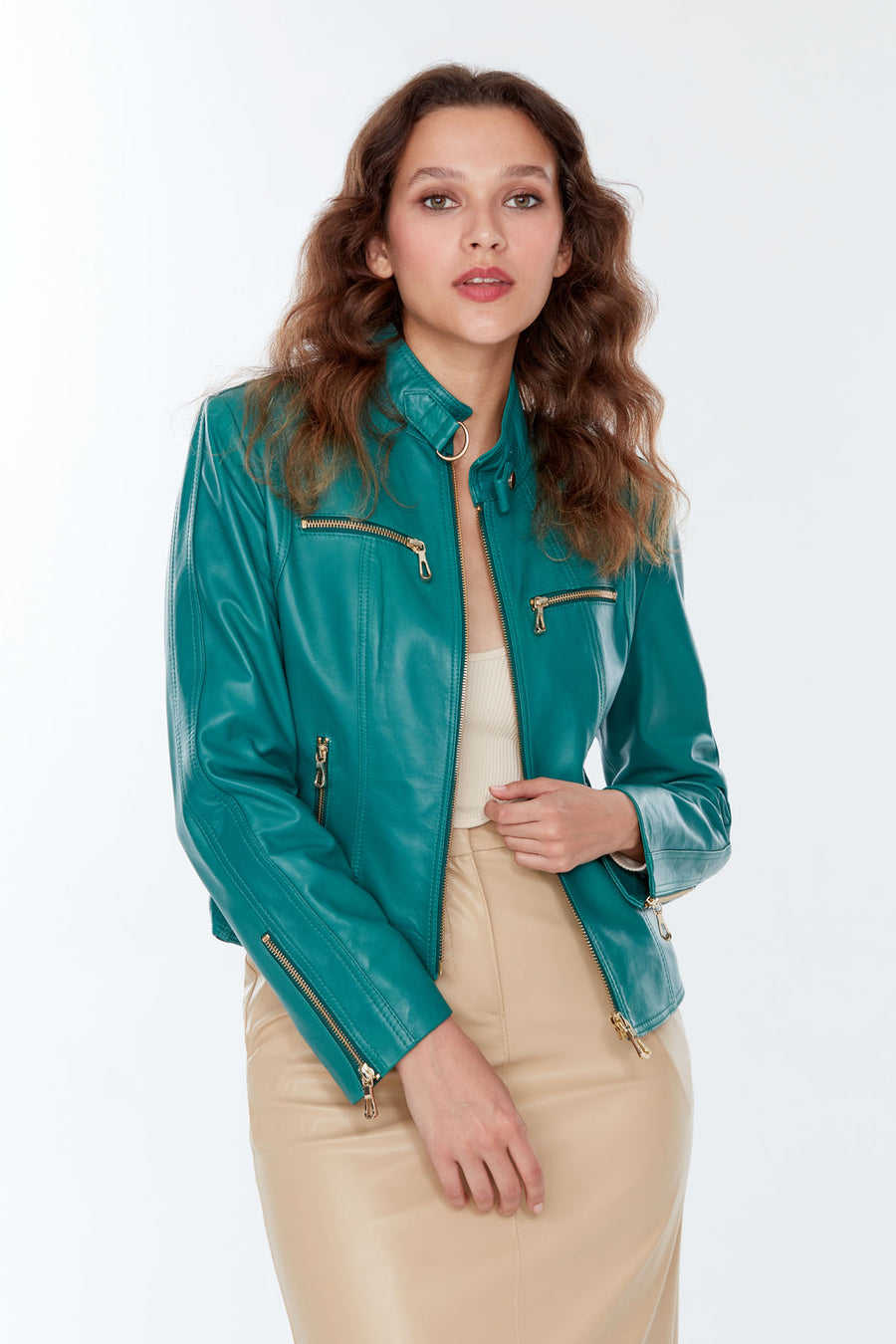 Alexa Women's Leather Coat