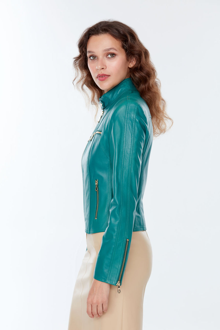 Alexa Women's Leather Coat