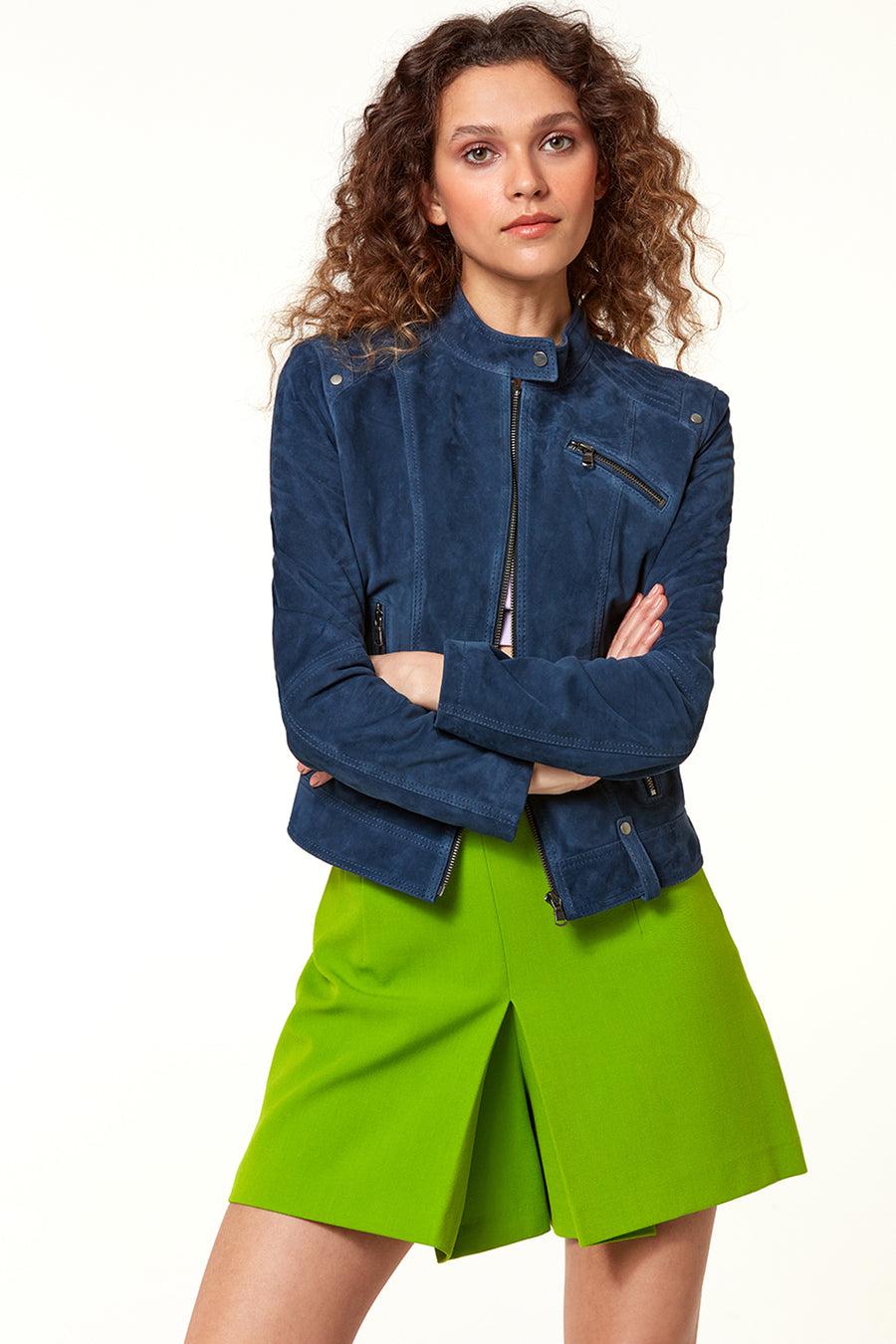 Sonia Women's Suede Leather Jacket 22SGE591310 | Derimod