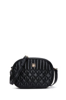 Women's Black Quilted Crossbody Bag | Derimod