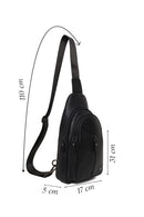 Men's Black Leather Crossbody Bag | Derimod