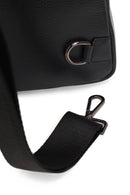 Men's Black Leather Crossbody Bag | Derimod
