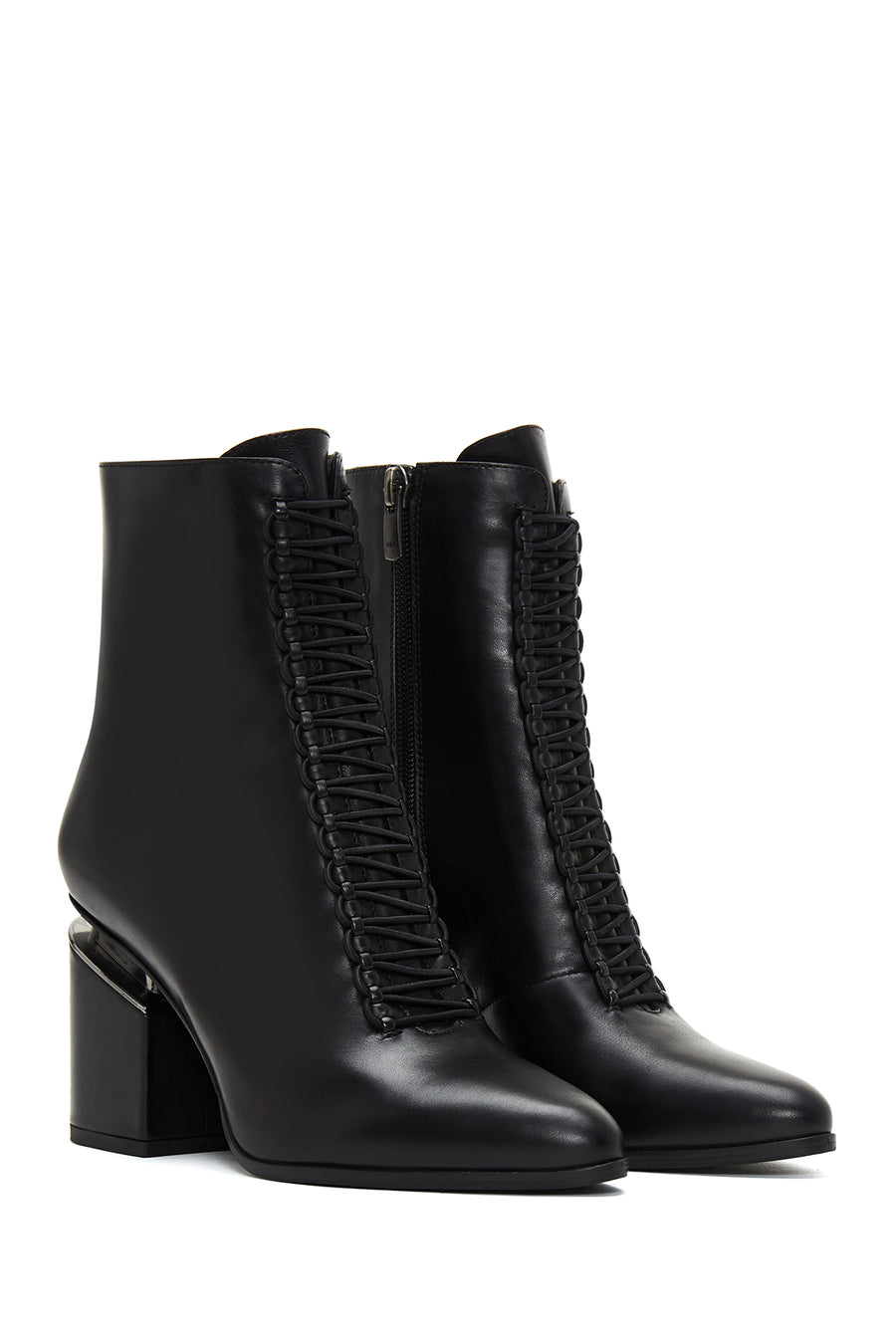 Women's Leather High Heel Boots