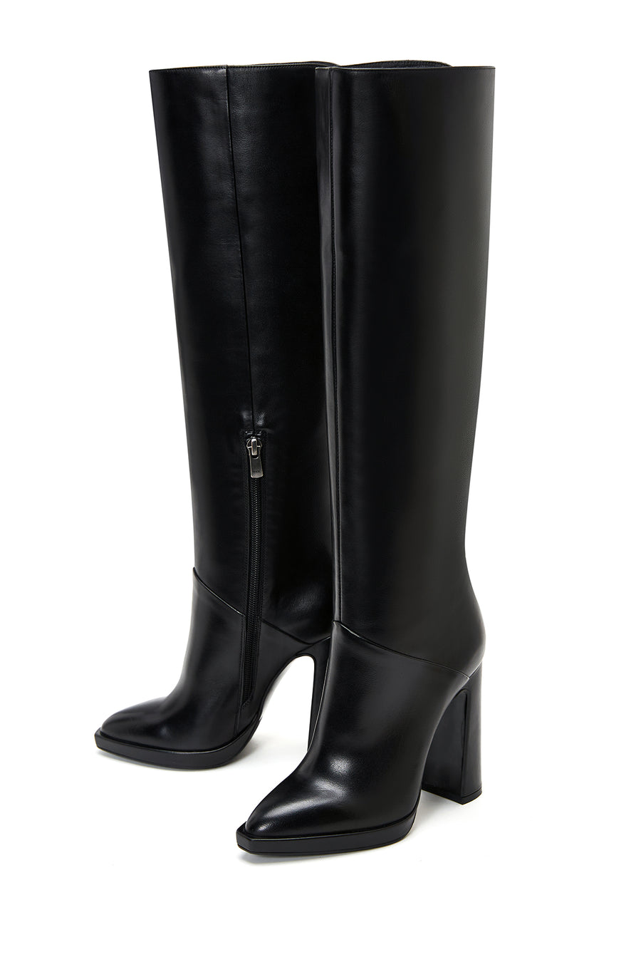 Women's Leather High Heel Boots