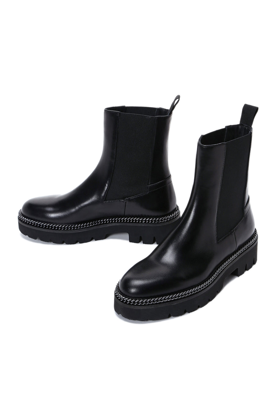 Women's Black Leather Chelsea Boots