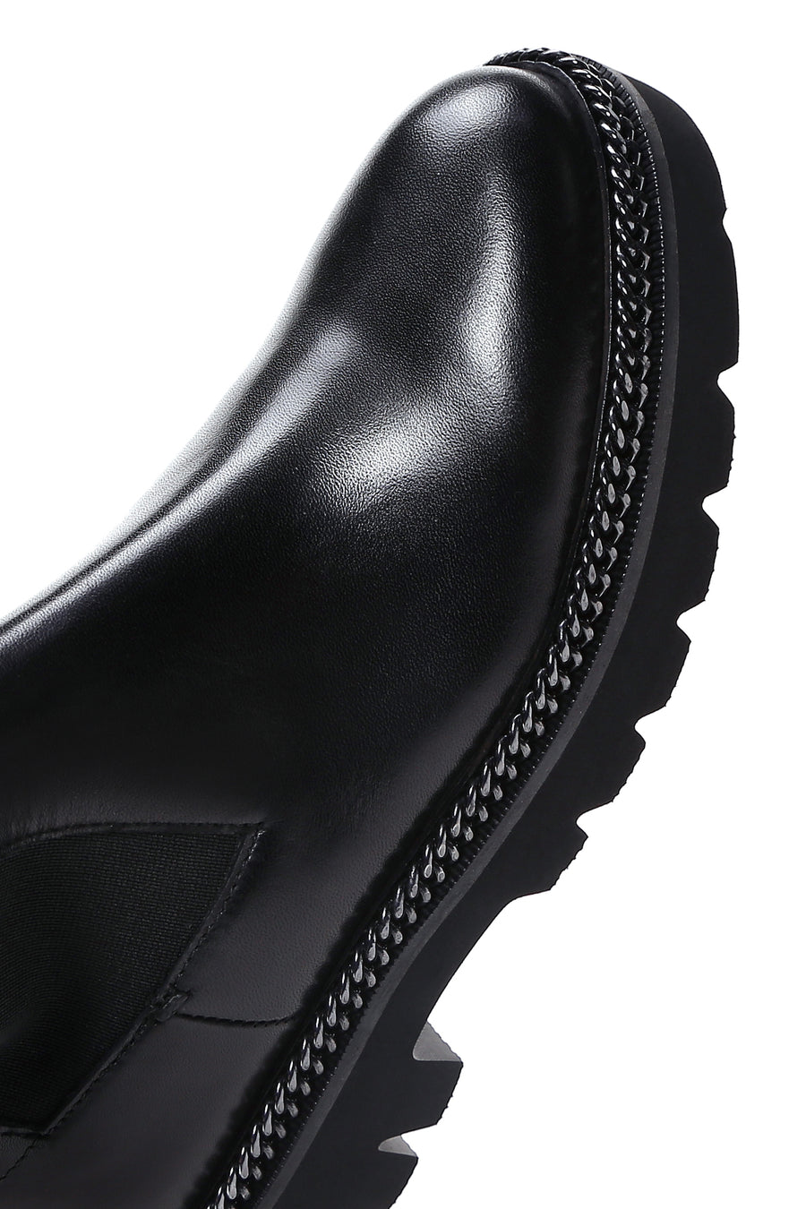 Women's Black Leather Chelsea Boots