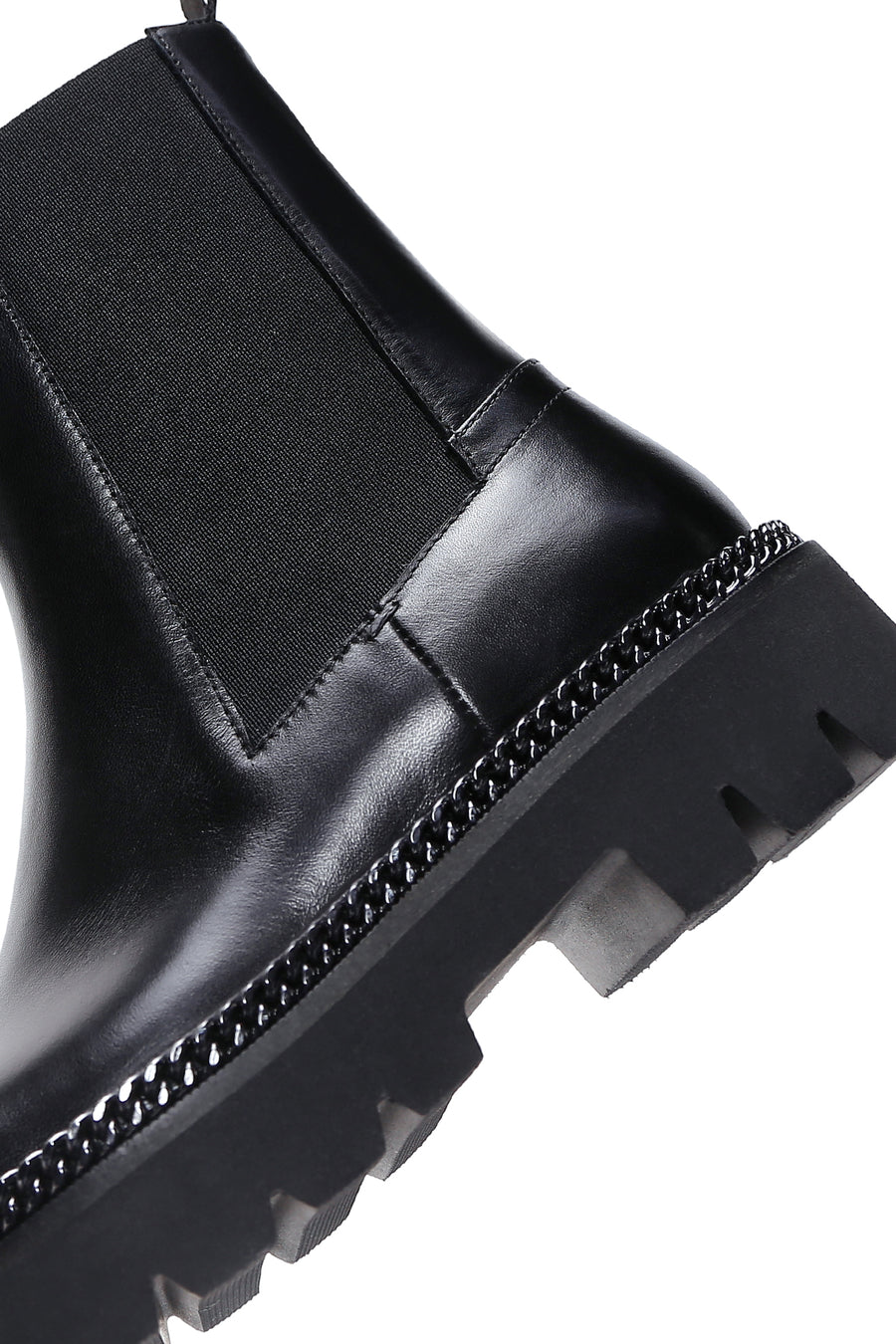 Women's Black Leather Chelsea Boots