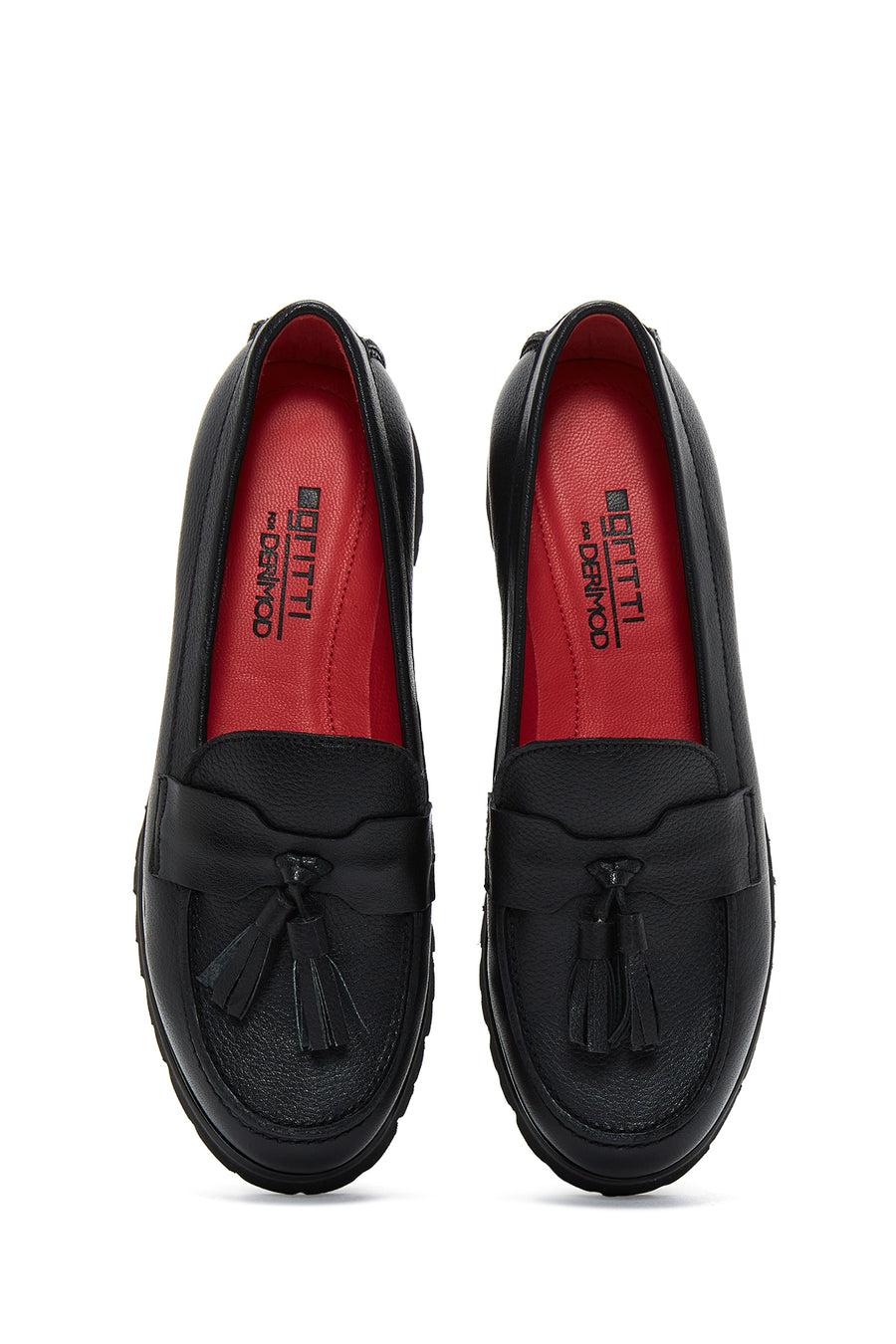 Kadın Siyah Deri Loafer