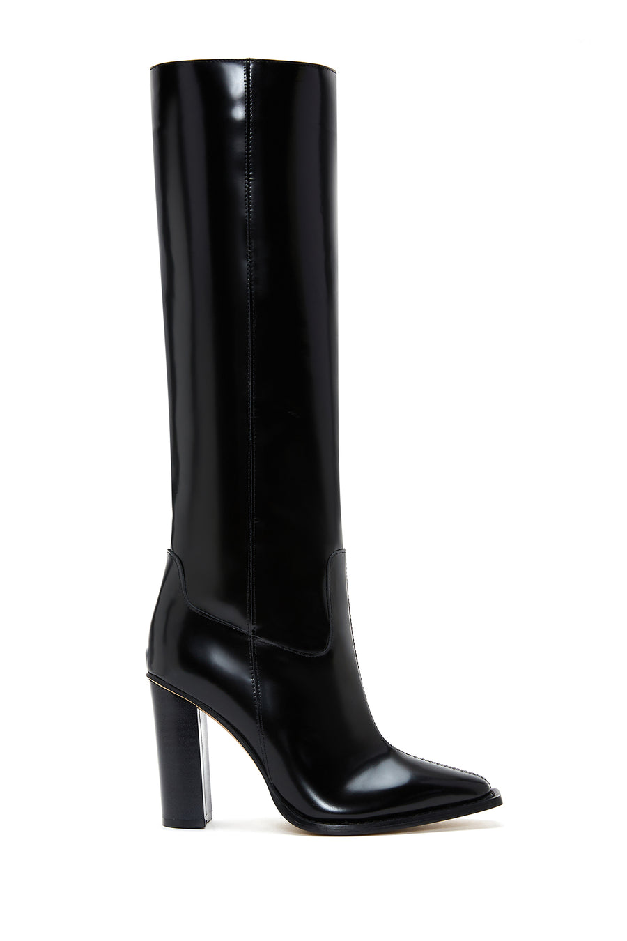 Women's Black Leather High Heel Boots 22WFD120922 | Derimod