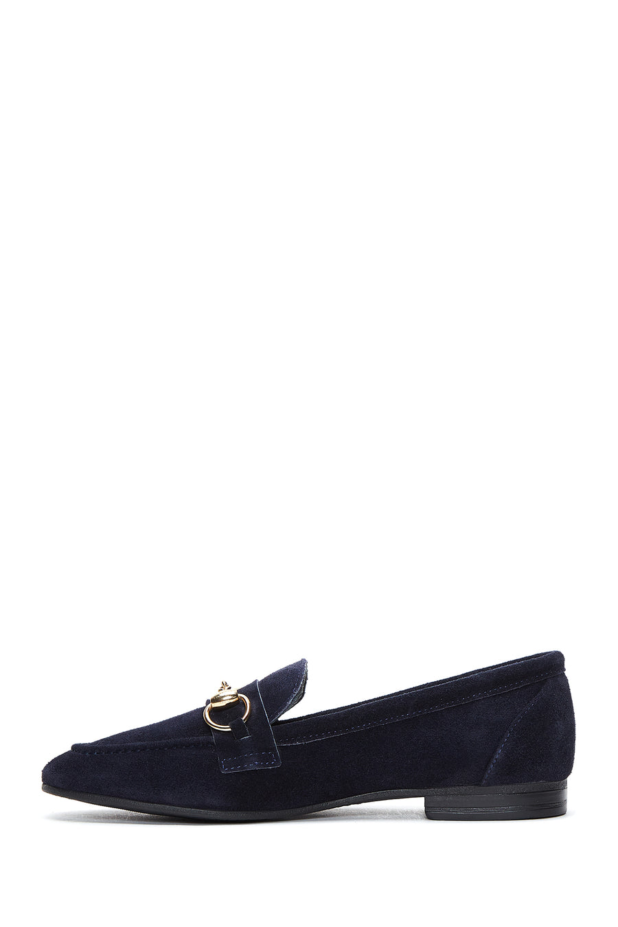 Women's Navy Blue Suede Leather Loafer