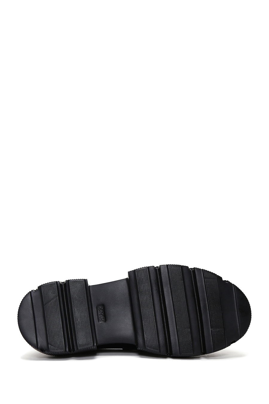 Women's Black Leather Masculine Loafer
