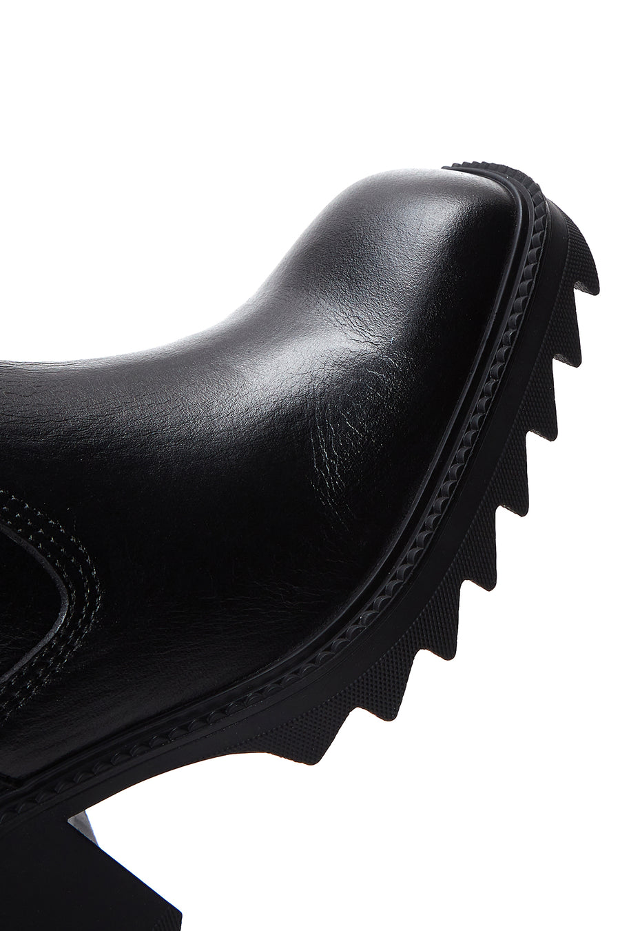 Women's Black Leather Heeled Boots