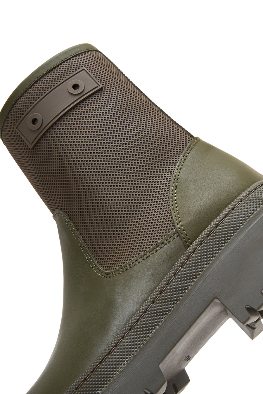 Men's Khaki Leather Zippered Casual Boots