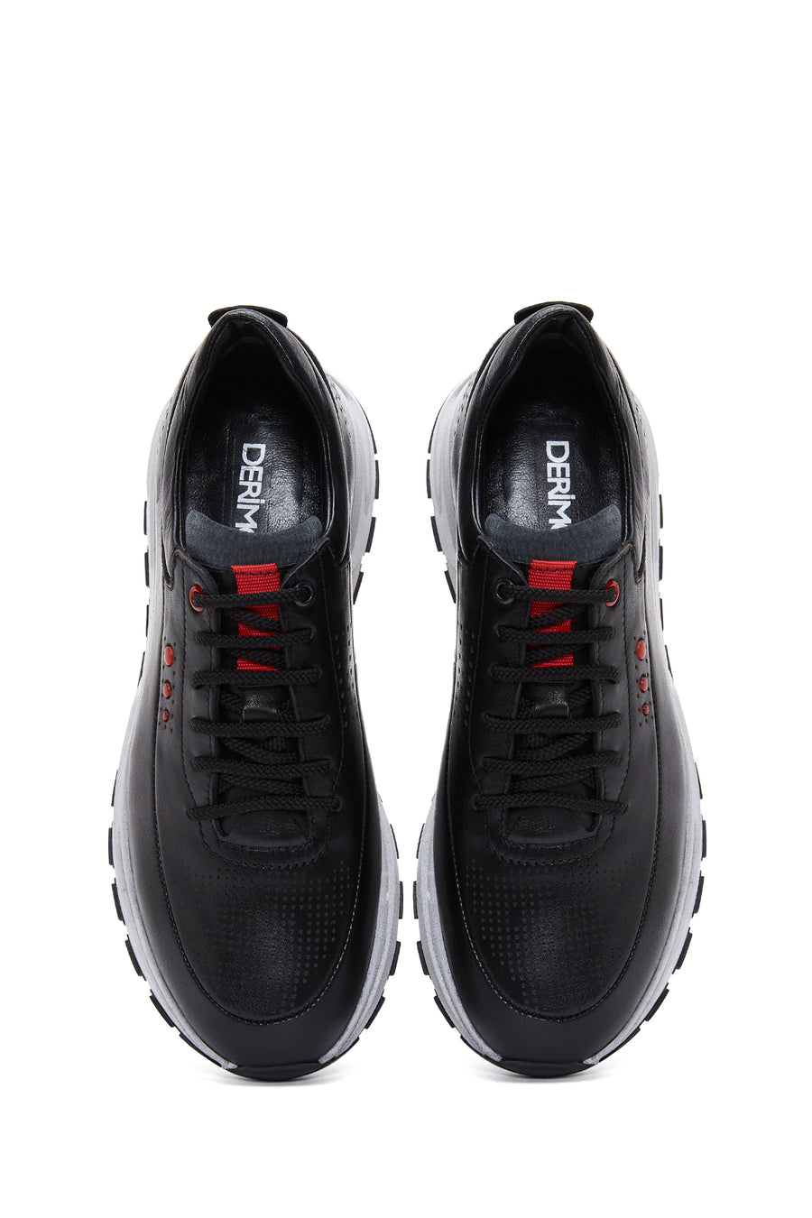 Erkek Siyah Deri Sneaker