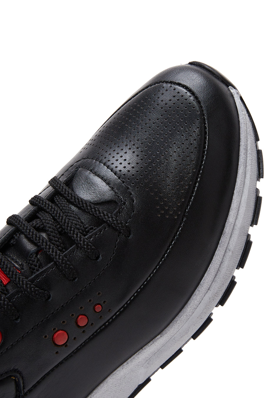 Erkek Siyah Deri Sneaker
