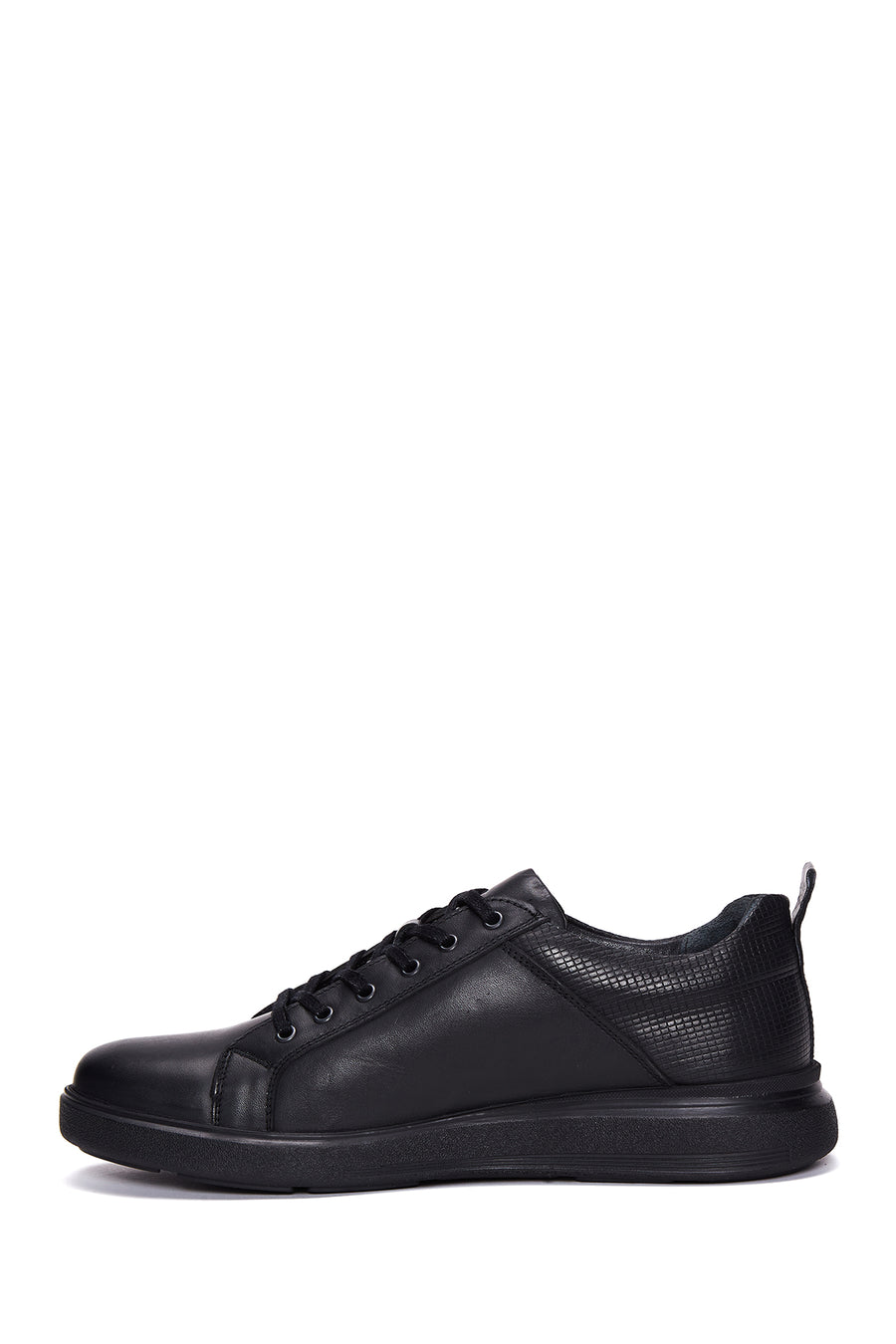Erkek Deri Siyah Casual Sneaker