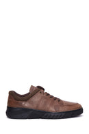 Erkek Vizon Deri Casual Sneaker | Derimod