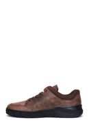 Erkek Vizon Deri Casual Sneaker | Derimod