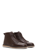 Men's Brown Leather Short Boots | Derimod