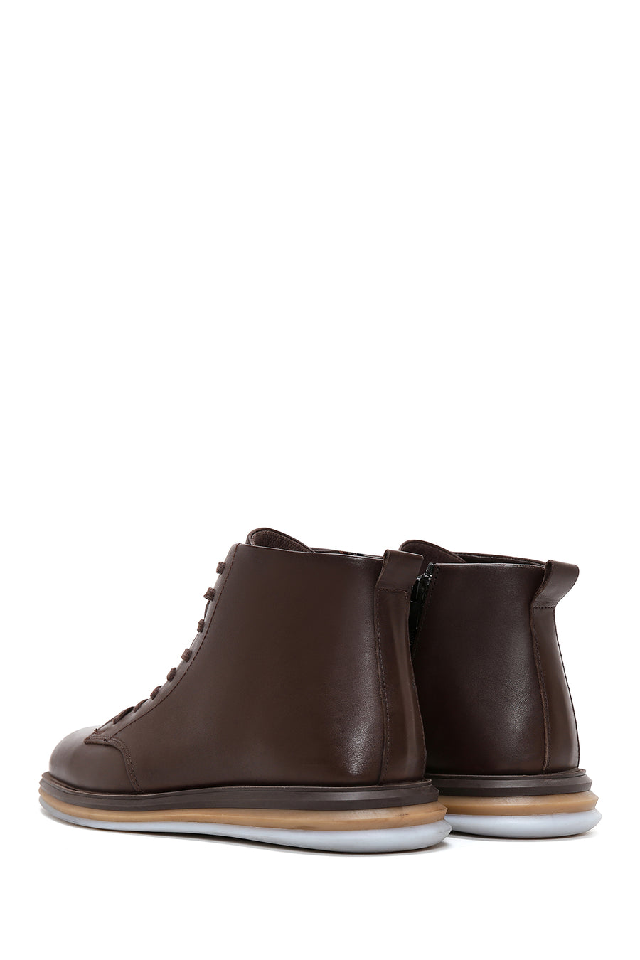 Men's Brown Leather Short Boots