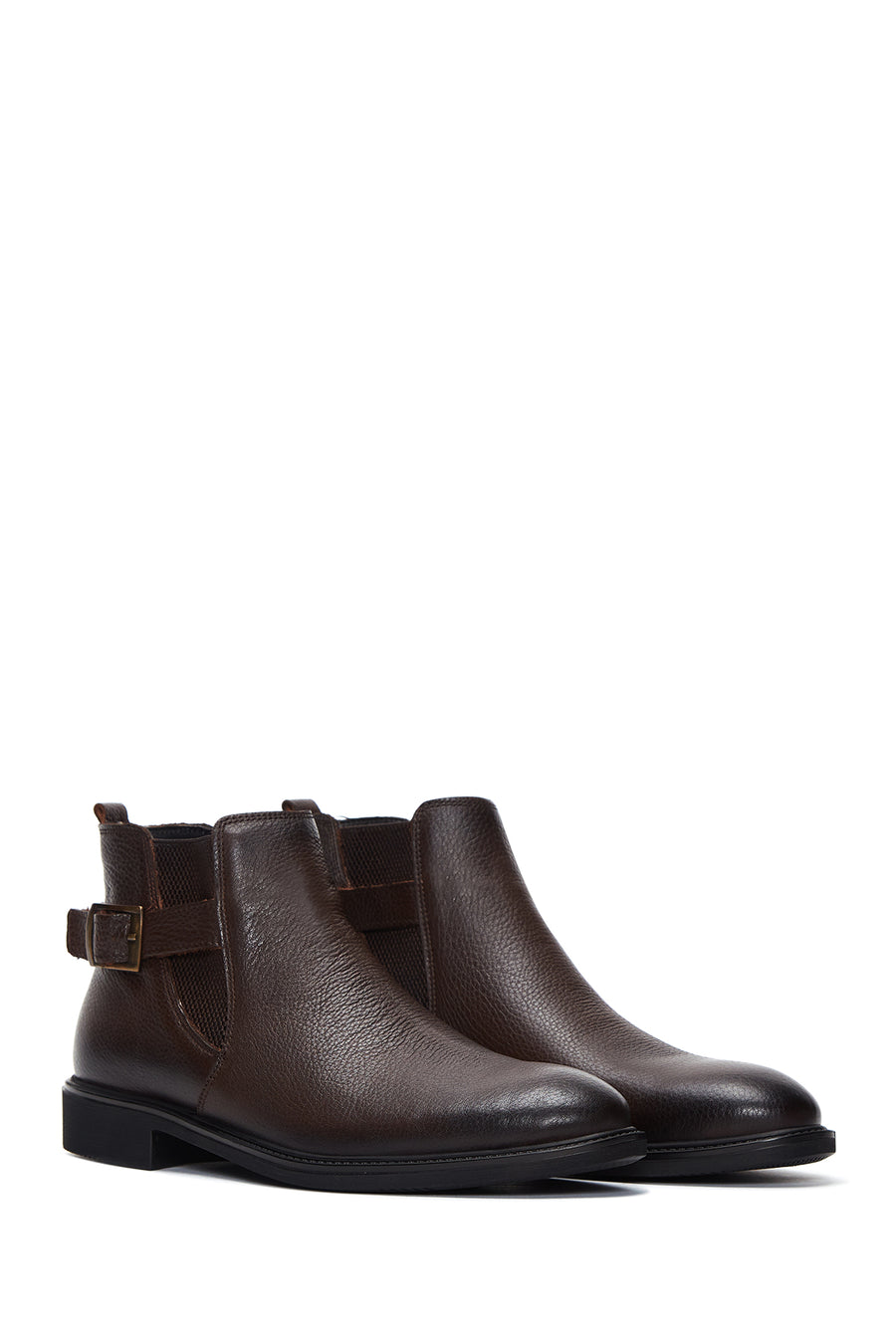 Men's Leather Buckle Classic Boots