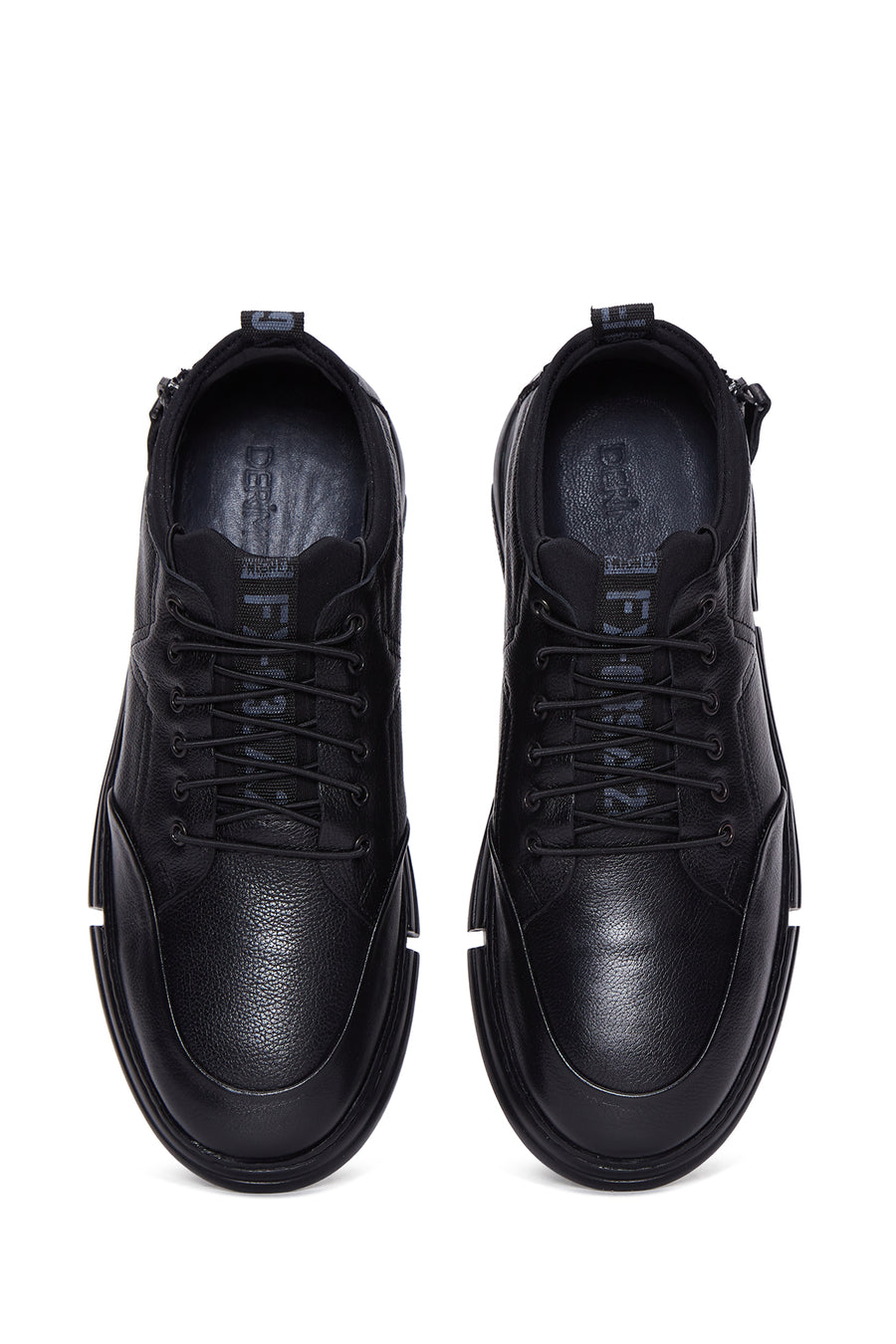 Erkek Siyah Deri Sneaker