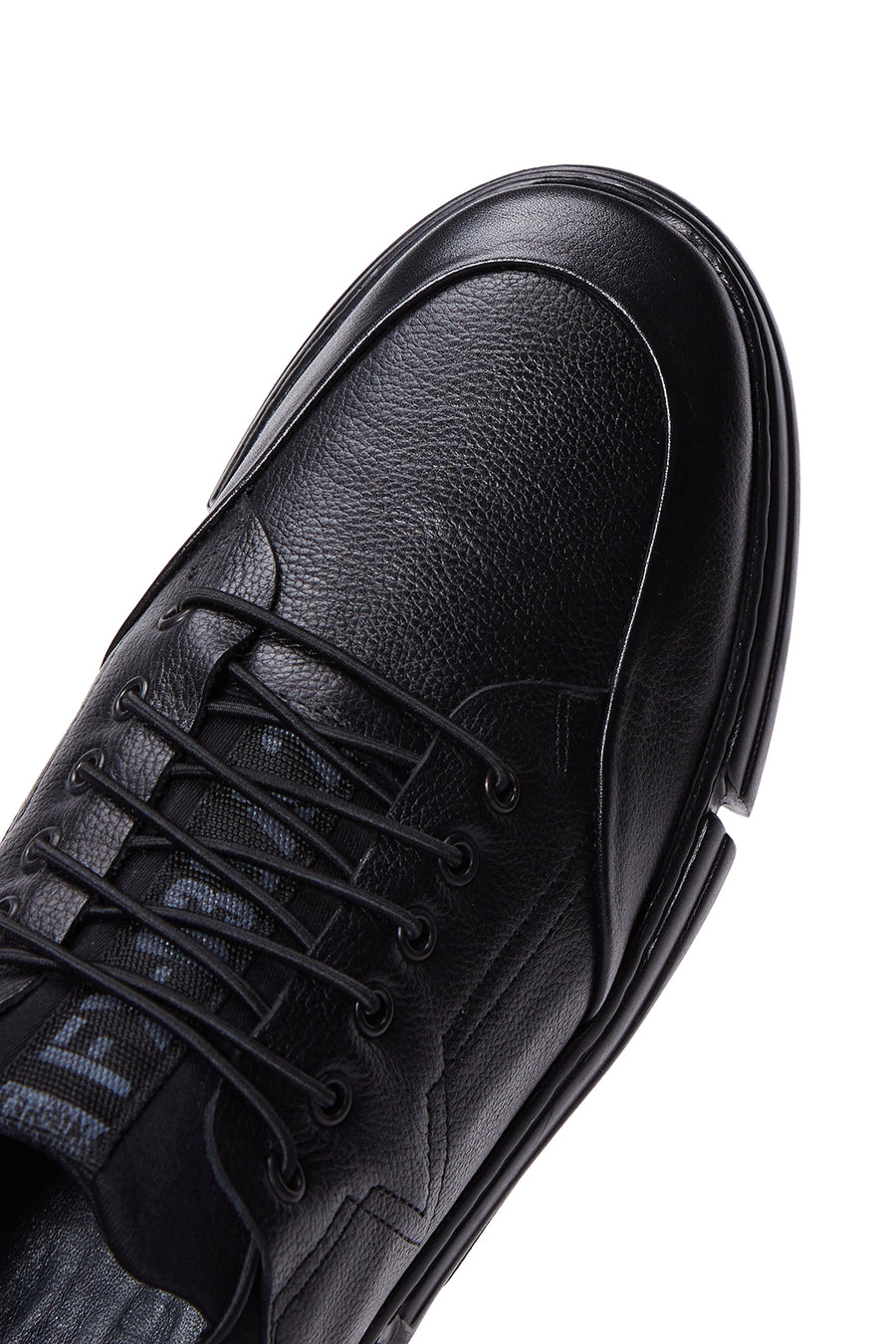 Erkek Siyah Deri Sneaker